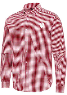 Antigua Indiana Hoosiers Mens Crimson Ellis Long Sleeve Dress Shirt