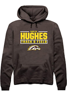 Kaelin Hughes Western Michigan Broncos Mens Brown NIL Stacked Box Player Hood