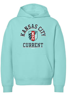 KC Current Youth Teal #1 Design Long Sleeve Hoodie
