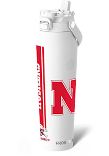 Nebraska Cornhuskers 32oz Bottle Buddy Stainless Steel Bottle - White