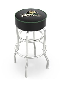 Wright State Raiders Double-Ring Swivel Pub Stool - Black