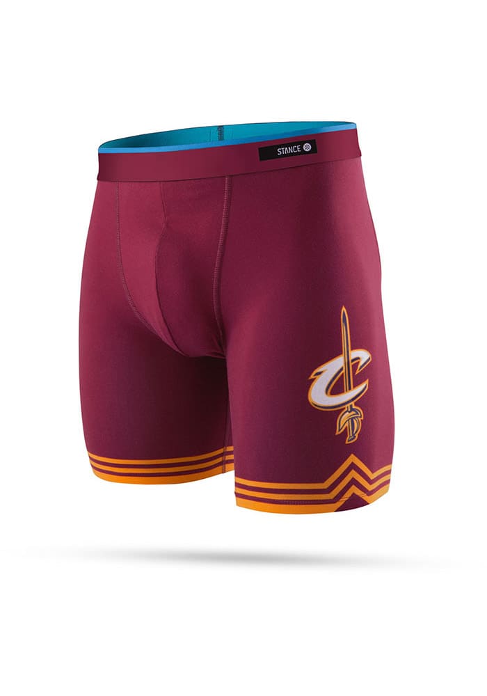 Stance Cleveland Cavaliers Mens Maroon Tie Dye Boxer Shorts