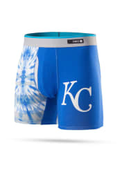 Stance Kansas City Royals Mens Blue Tie Dye Boxer Shorts