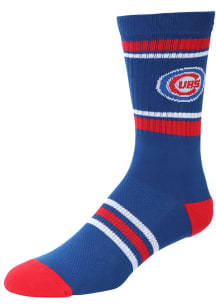 Chicago Cubs Stripe Mens Crew Socks