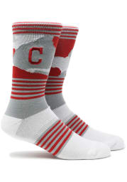 Cleveland Indians Color Camo Mens Crew Socks
