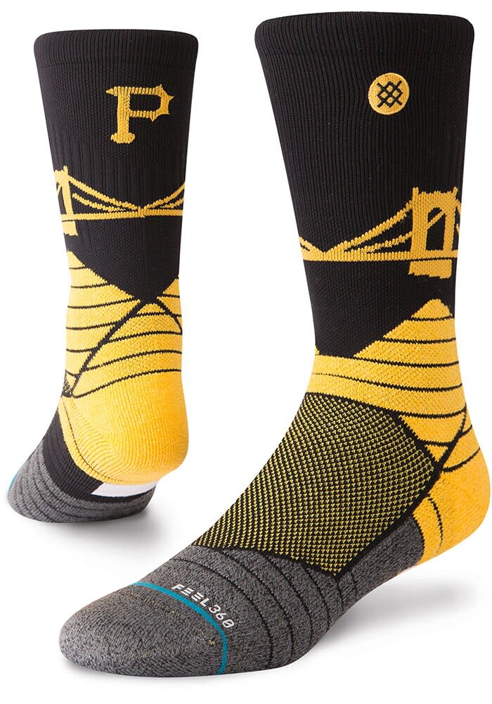 Stance Pittsburgh Pirates Yellow Diamond Pro Youth Crew Socks