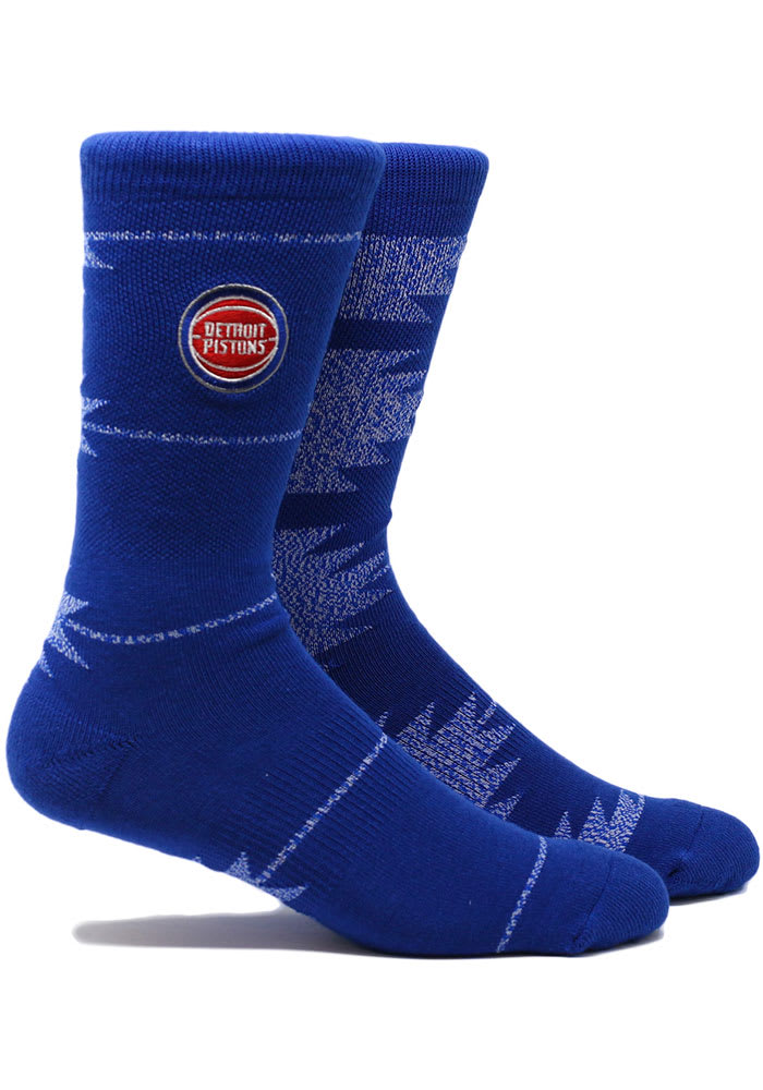 Detroit Pistons Geo Mens Crew Socks