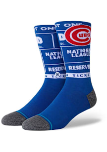 Chicago Cubs Stance Ticket Stub Mens Crew Socks