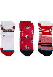 Stance St Louis Cardinals 3PK Baby Quarter Socks