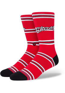 Chicago Bulls Stance Stripe Hardwood Classics Mens Crew Socks