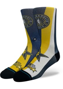 Indiana Pacers Stance ASG 2024 Stripe Mens Crew Socks