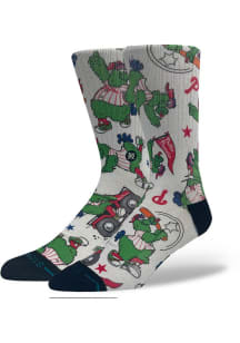 Philadelphia Phillies Stance Allover Mascot Mens Crew Socks