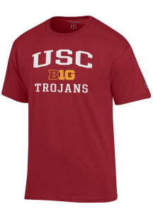 USC Trojans Red Champion Big Ten Jersey Short Sleeve T Shirt