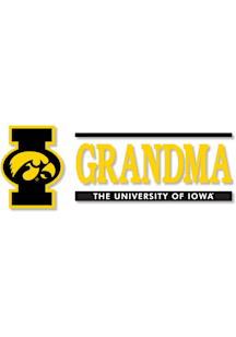 Iowa Hawkeyes 6x2 Grandma Auto Decal - Gold