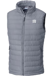 Columbia Indiana Hoosiers Mens Grey Heat Seal Powder Lite Sleeveless Jacket