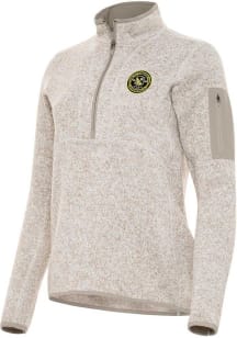 Antigua Pittsburgh Riverhounds SC Womens Oatmeal Fortune Qtr Zip