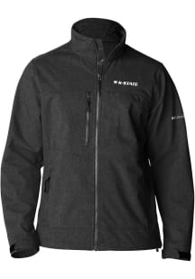 Mens K-State Wildcats Black Columbia Heat Seal Ascender Medium Weight Jacket