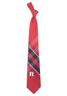 Grid Neck Rutgers Scarlet Knights Mens Tie - Red