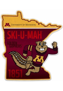 Maroon Minnesota Golden Gophers State Shape Pennant