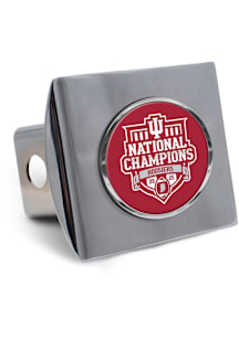 Indiana Hoosiers 2025 National Champs Chrome Metal Car Accessory Hitch Cover