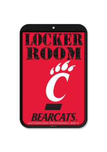 Red Cincinnati Bearcats 11X17 Plastic Sign