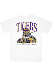 B-Unlimited LSU Tigers White Lawn Sports Pocket Short Sleeve T Shirt