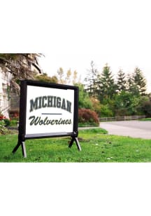 White Michigan Wolverines Arch Script Yardsy Light Up Yard Sign