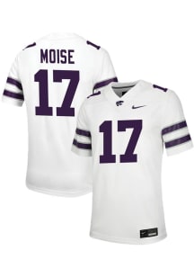 Adonis Moise Nike Mens White K-State Wildcats NIL Football Jersey