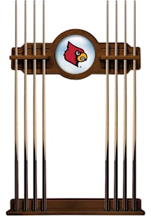 Louisville Cardinals Solid Wood Cue Rack Pool Table