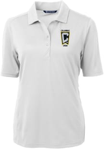 Cutter and Buck Columbus Crew Womens White Virtue Eco Pique Short Sleeve Polo Shirt