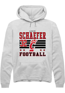 Landen Schaefer Cincinnati Bearcats Mens White Football NIL Striped Player Hood