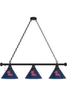 Ole Miss Rebels 3 Shade Black Billiard Lamp