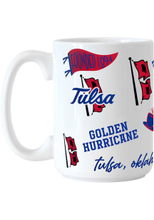 White Tulsa Golden Hurricane 15oz Native Alternate Ceramic Mug