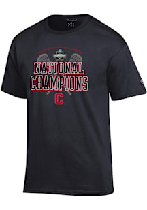 Champion Cornell Big Red Black 2025 Mens Lacrosse National Champions Jersey Short Sleeve T Shirt