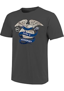 Navy Midshipmen Dark Grey Operation Hat Trick Eagle Short Sleeve T Shirt