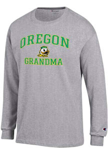 Champion Oregon Ducks Grey Grandma Jersey Long Sleeve T Shirt