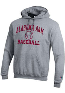 Champion Alabama A&M Bulldogs Mens Grey Powerblend Long Sleeve Hoodie