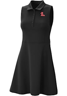Columbia Ole Miss Rebels Womens Black Heat Seal Match Short Sleeve Dress