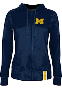 ProSphere Michigan Wolverines Womens Navy Blue Solid Light Weight Jacket