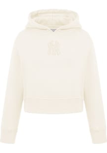 Pro Standard New York Yankees Girls White Neutral Long Sleeve Hooded Sweatshirt