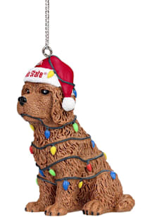 Ohio State Buckeyes Dog With Lights Ornament - Red