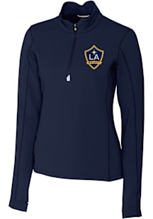 Cutter and Buck LA Galaxy Womens Navy Blue Traverse Qtr Zip Pullover