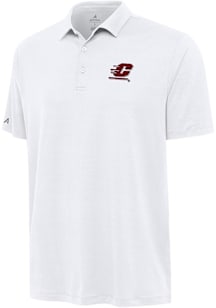 Antigua Central Michigan Chippewas Mens White Reprocess Recycled Short Sleeve Polo