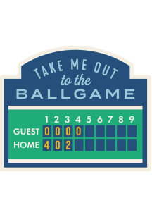 Baseball Take Me Out to the Ballgame Scoreboard Stickers - Green