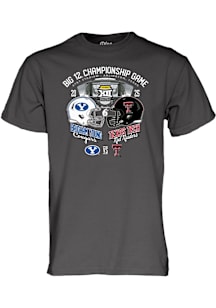 Blue 84 Big 12 Charcoal 2025 Football Championship Short Sleeve T Shirt