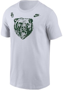 Nike Baylor Bears White Football Growling Bear Short Sleeve T Shirt
