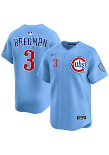 Alex Bregman Nike Chicago Cubs Mens Light Blue Alt Limited Baseball Jersey