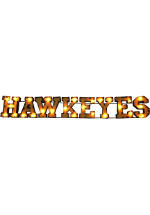 Yellow Iowa Hawkeyes Lit Marquee Sign