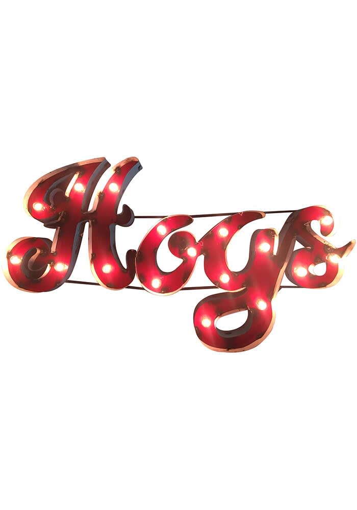 Marquee Sign Razorback Arkansas Razorbacks Red Script Lit Marquee Sign - 5780036