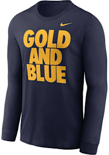 Nike West Virginia Mountaineers Navy Blue Local Cotton Long Sleeve T Shirt